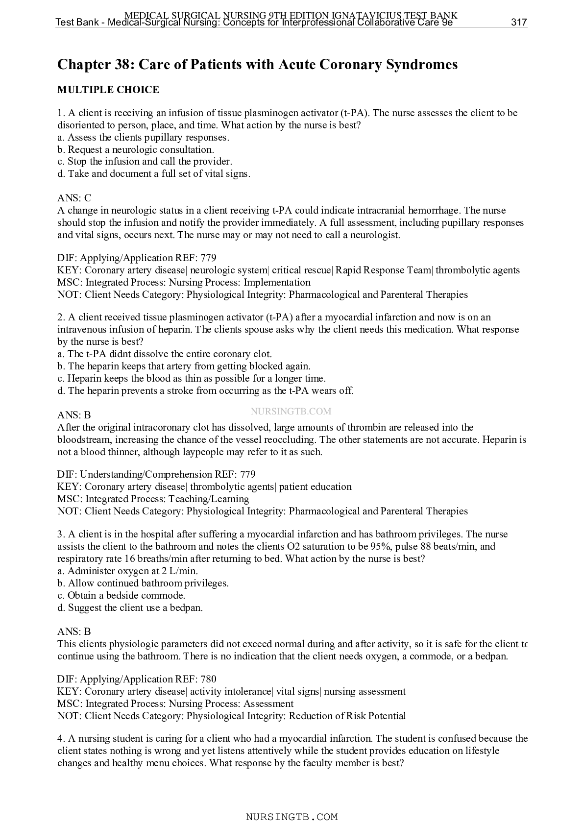 Preview image for Chapter 38: Care of Patients with Acute Coronary Syndromes